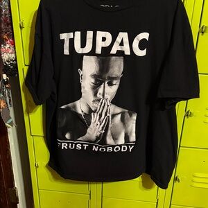 Black Graphic T-Shirt Tupac